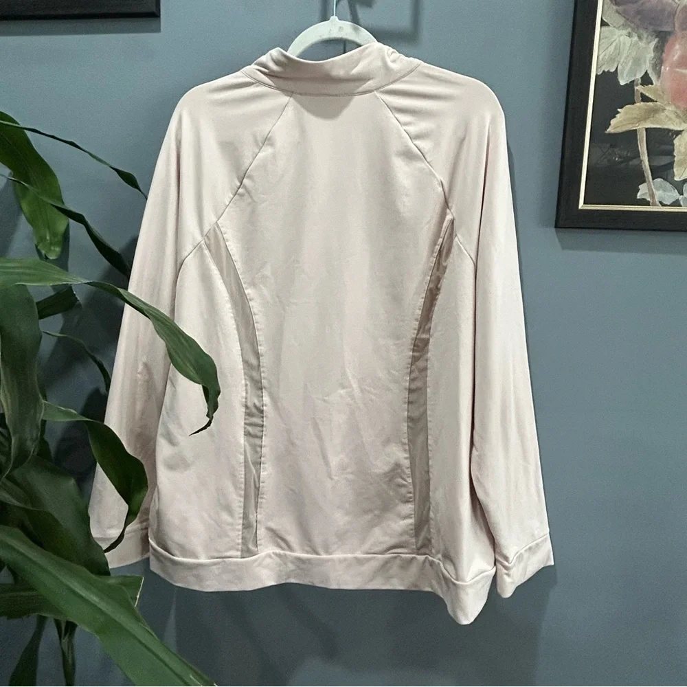 Fabletics Light Peach Plus Size Athletic  Zip-Front Jacket sz 2X - Picture 2 of 3